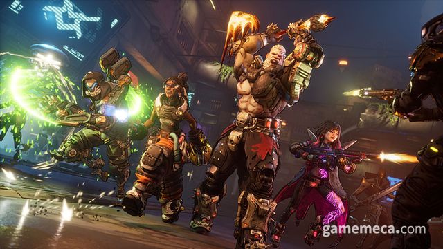 보더랜드 4 네 명의 볼트 헌터, 왼쪽부터 라파, 할로, 아몬, 벡스 (사진출처: 스팀 상점 페이지)