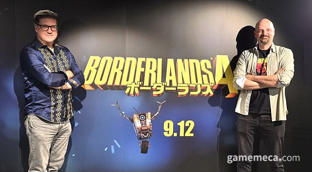 랜디 피치포드 대표(좌)와 앤드류 라이너 크리에이티브 디렉터(우) (사진: 게임메카 촬영)