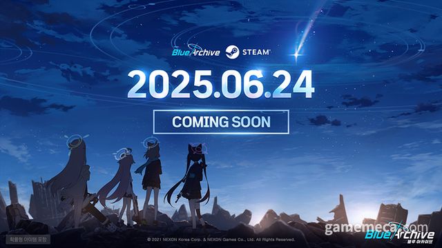 블루 아카이브 스팀 정식 출시일 대표 이미지 (사진출처: 스팀)