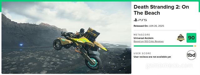 데스 스트랜딩 2 메타크리틱 평론가 평점 (사진출처: 메타크리틱 공식 홈페이지)