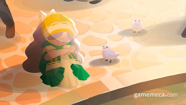 아니스와 분수대 컷신 (사진: 게임메카 촬영)