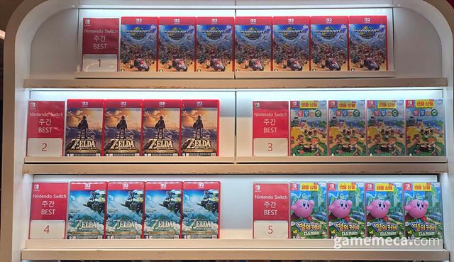 대원샵 주간 판매 순위를 보면 알 수 있듯, 업그레이드나 신작에 무관하게 스테디셀러의 아성은 굳건했다 (사진: 게임메카 촬영)