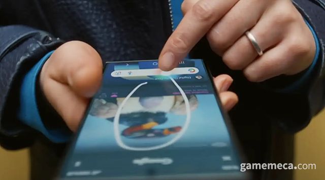 구글 서클 투 서치 사용 예시 (사진출처: 안드로이드 공식 홈페이지)