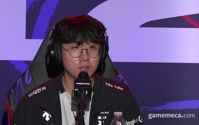 월즈 대해 이야기하는 '룰러' 박재혁 선수 (사진: 게임메카 촬영)