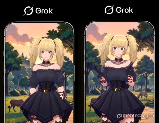 그록에 추가된 AI 아바타 '애니' (사진출처: 일론 머스크 X 영상 갈무리)