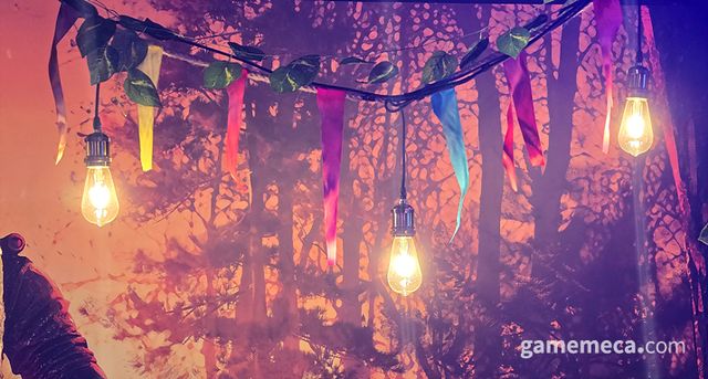 현장 주변에는 이렇게 다소 으스스한 캠핑 장식이나 (사진: 게임메카 촬영)