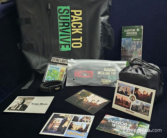 캐스터 우즈 방문자들을 위한 서바이벌 키트도 함께 살펴보자 (사진: 게임메카 촬영)