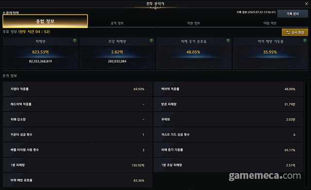 종합 정보 탭 (사진출처: 로스트아크 공식 홈페이지)