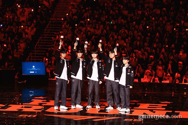 LCK 3라운드 1주차 경기에서 젠지에게 승리를 거둔 T1 (사진제공: 라이엇게임즈)