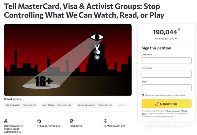 19만 명을 돌파한 반대 서명 참가자들 (사진출처: change.org 홈페이지)