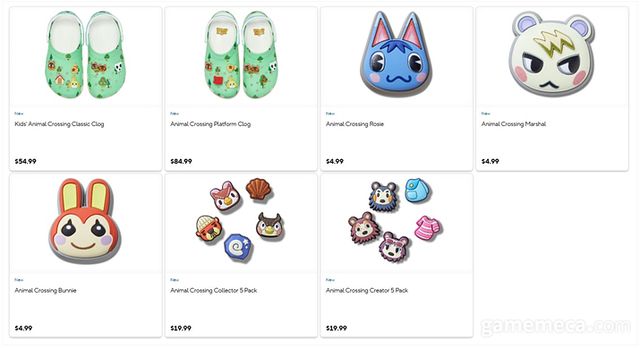 크록스 동물의 숲 상품 가격 이미지 (자료출처: 북미 크록스 공식 홈페이지)