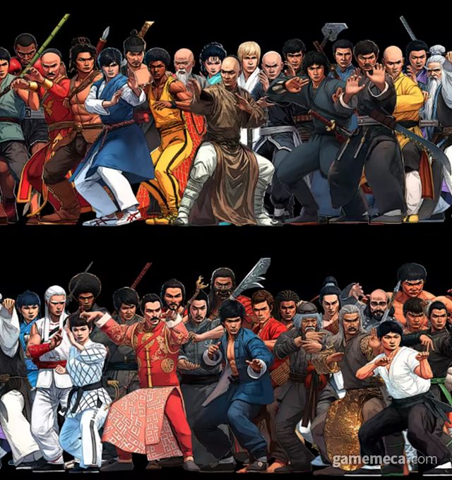 소림 대 무당 전설 스크린샷 및 출전 캐릭터들 (사진출처: 게임 공식 스팀 페이지)