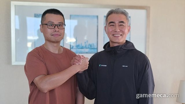 첸거 디렉터(좌)와 장현국 대표(우) (사진: 게임메카 촬영)