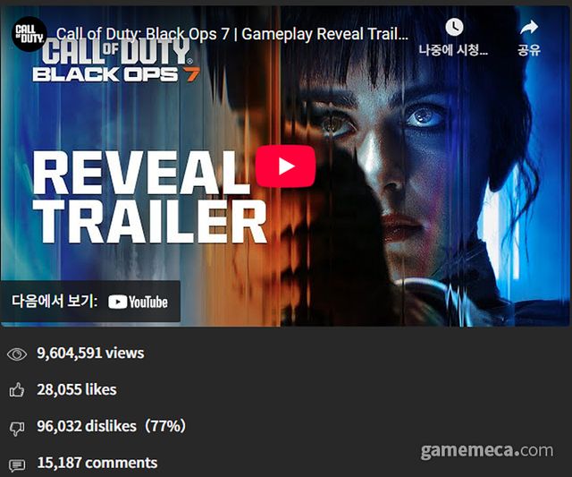 영상에 달린 좋아요/싫어요 수 (사진출처: YouTube Dislike Viewer)