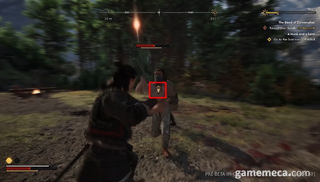 공격 경고에 맞춰 방어해야 패링에 성공한다 (사진출처: 블러드 오브 던워커 공식 유튜브 채널)