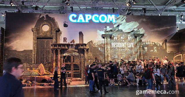 전시장 안쪽에 위치한 캡콤 부스. 바이오하자드 레퀴엠을 중심으로 (사진: 게임메카 촬영)