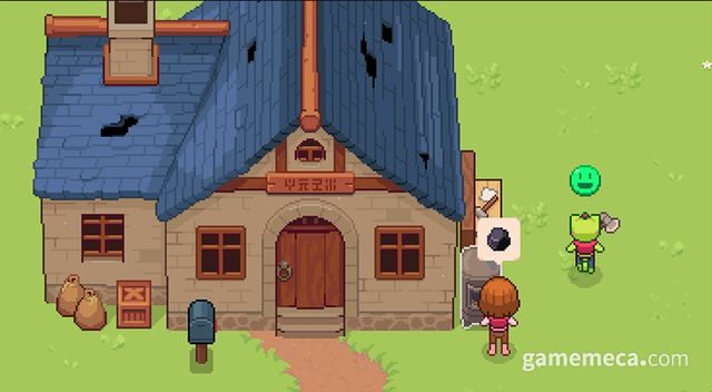 손님과 함께 열심히 여관을 운영한다 (사진: 게임메카 촬영)