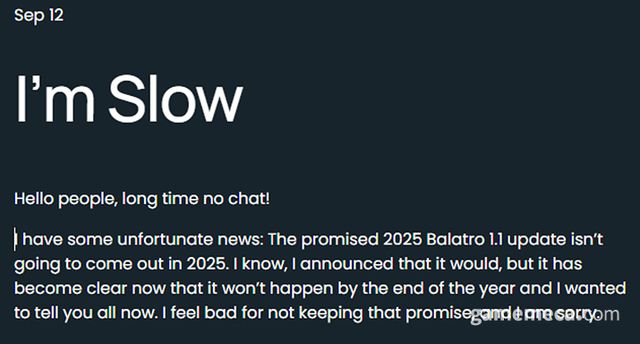 로컬썽크 발라트로 1.1 버전 연기 안내 (사진출처: 로컬썽크 공식 블로그)