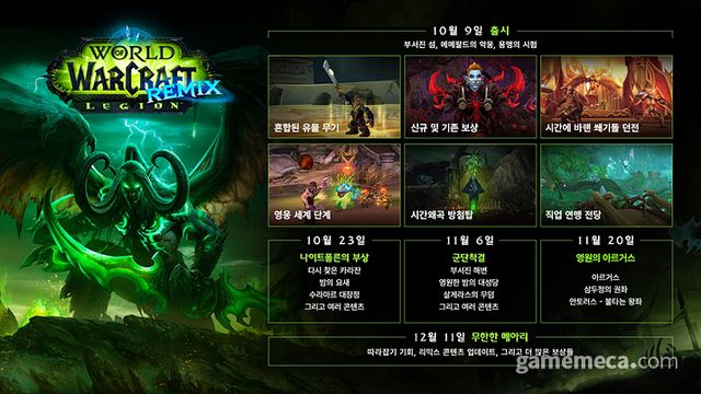와우 군단 리믹스 인포그래픽 (사진제공: 블리자드)