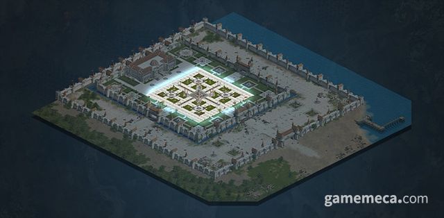 아덴 성 구조, 빛나는 부분이 '내성' (사진출처: 리니지M 공식 홈페이지)