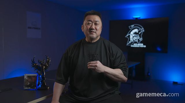 코지마 프로덕션 10주년 기념 행사 영상에 출연한 마동석 (사진출처: 코지마 프로덕션 공식 유튜브 채널 갈무리)