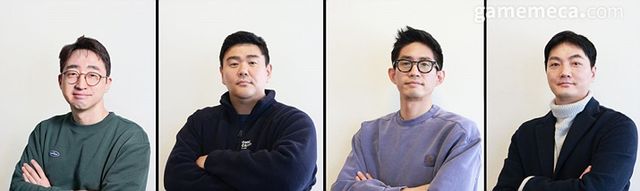 나인비스튜디오 김성훈 대표, 옴니크래프트 랩스 노정환 대표, 룬샷게임즈 배형욱 대표, 올리브트리 게임즈 이창명 대표