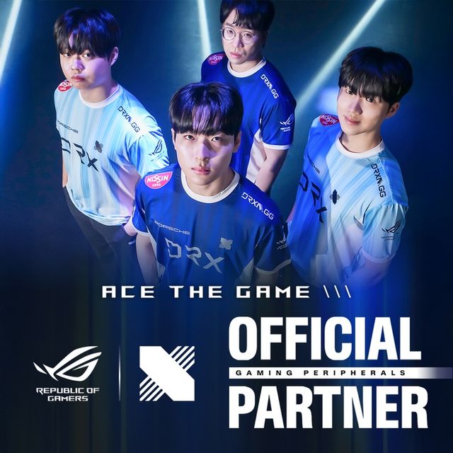에이수스 ROG와 DRX의 파트너십 로고 (사진제공: 에이수스)