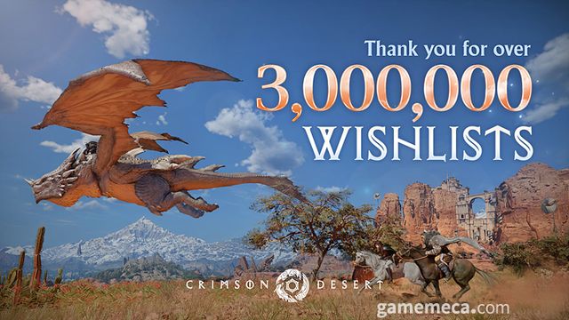 300만 위시리스트를 달성했다 (사진출처: 붉은사막 공식 'X' 계정)