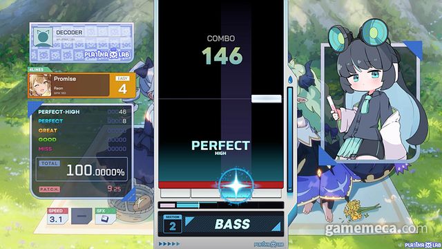 플레이 중 캐릭터가 등장해 리듬을 타거나 (사진출처: 스팀)