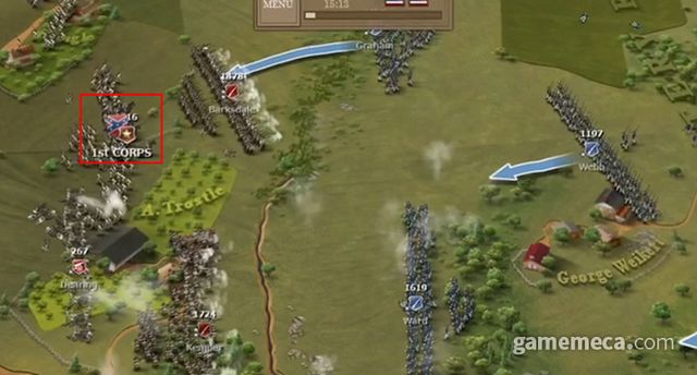 게티스버그 전투에서 남부연합기가 없으면 저 세력을 뭘로 표현해야 하나? (사진출처: 얼티밋 제네럴: 게티스버그 앱스토어 공식 페이지)