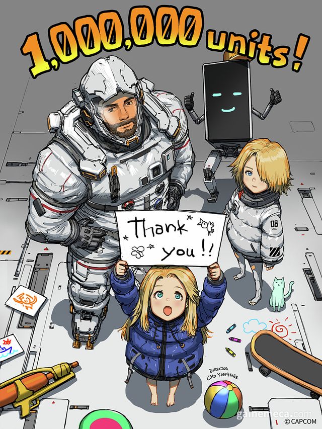 프래그마타 100만 장 판매 돌파 축하 일러스트 (사진출처: 프래그마타 공식 SNS)