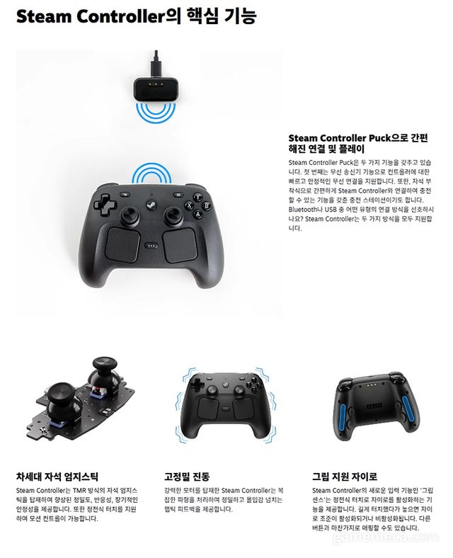 스팀 컨트롤러 핵심기능 (사진출처: 스팀)