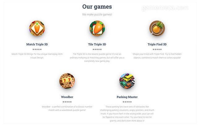 리후후가 개발한 캐주얼 장르 게임 (사진출처: 리후후 공식 홈페이지)