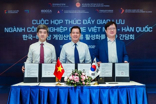 한국-베트남 게임인재양성 협력 확대를 위한 상호협력의향서(LOI) 체결식 이미지(사진제공: 한국콘텐츠진흥원)