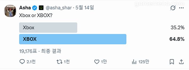 Xbox, XBOX 결정하는 투표를 게재한 아샤 샤르마 CEO (자료출처: 아샤 샤르마 공식 X)
