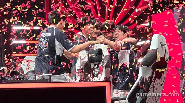 MSI 2026 우승을 차지한 한화생명e스포츠 (사진: 게임메카 촬영