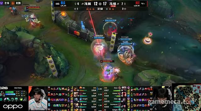 MSI 2026 결승 1세트 주요 장면 (사진출처: LCK 공식 유튜브 채널 갈무리)