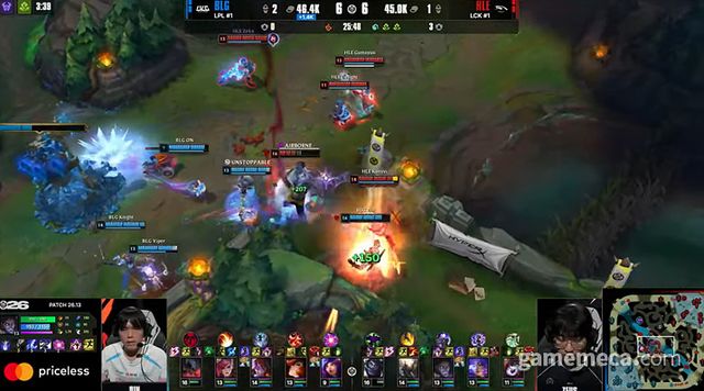 MSI 2026 5세트 주요 장면 (사진출처: LCK 공식 유튜브 채널 갈무리)