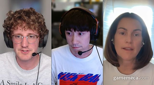 좌측부터 전략적 팀 전투 알렉스 콜 게임플레이 총괄, 켄트 우 기획 매니저, 지나 홉 엔지니어링 디렉터