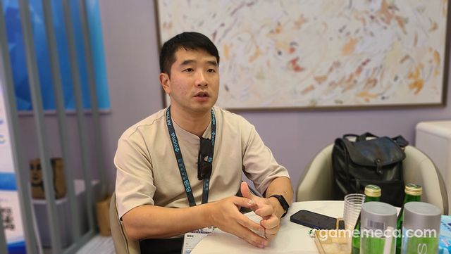 넥써쓰 두바이 법인의 김재영 법인장 (사진: 게임메카 촬영)