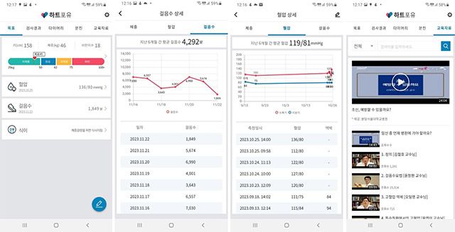 Heart4U App UI /이미지 제공=분당서울대병원