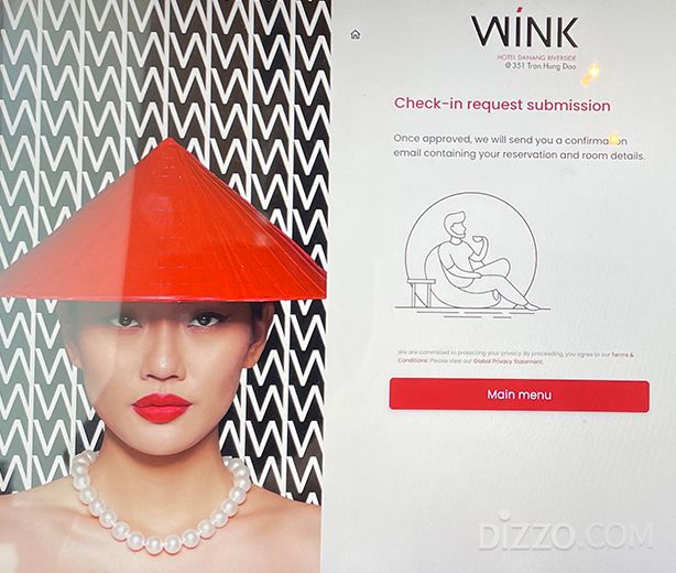 윙크 호텔 브랜드 아이콘인 ‘전통 모자를 쓴 소녀’