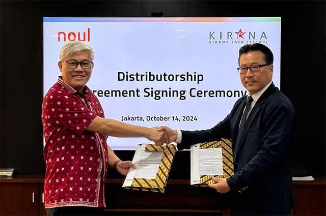 (왼쪽부터) 'PT Kirana Jaya Lestari' Royke J. Pangkey 진단본부장, '노을' 정현근 영업 전무이사 /사진 제공=노을