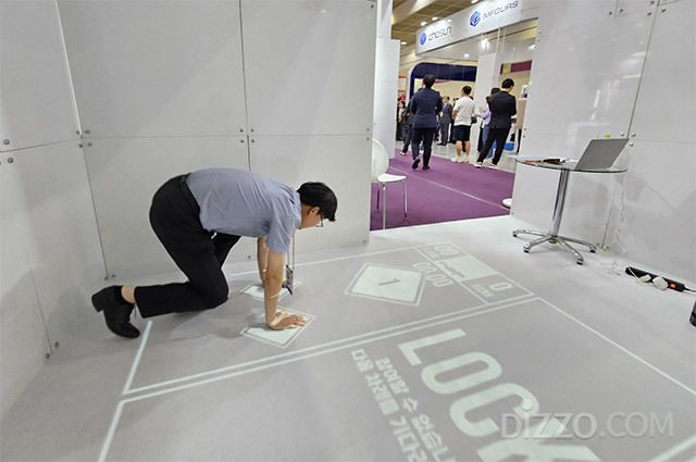 스포마루 시연 모습. 다양한 운동 콘텐츠를 즐길 수 있다.