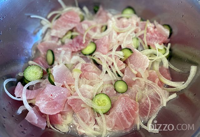 타히티의 대표적인 음식 ‘푸아송 크루(Poisson Cru)’(사진촬영=서미영 기자)