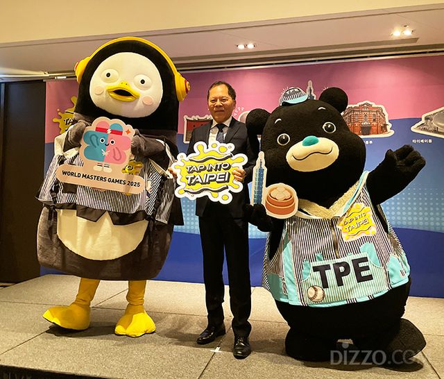 홍보대사 펭수, 타이베이시 관광전파국 왕추동 국장, 타이베이시 마스코트 브라보베어(사진촬영=서미영 기자)