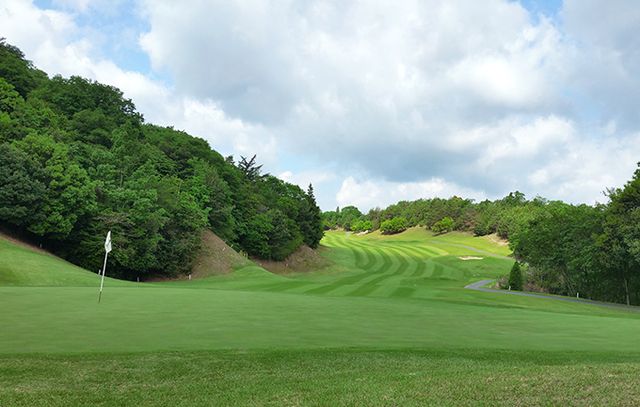 다케하라CC 18번홀 그린에서 바라본 전경.