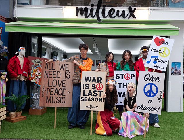 밀리우는 지난달 30일 24SS 컬렉션을 국내에 런칭하며 패션쇼를 진행했다./사진=밀리우