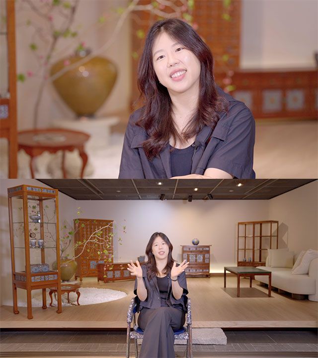 인터뷰하고 있는 '채율' 이정은 대표