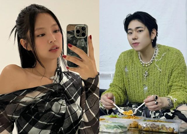 샐리 손 주얼리를 착용한 블랙핑크 제니와 지코 / 사진 출처=각 스타의 인스타그램